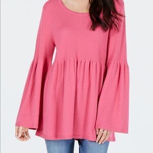 Style& Co Knit sweater Flare Tunic Pink Size S